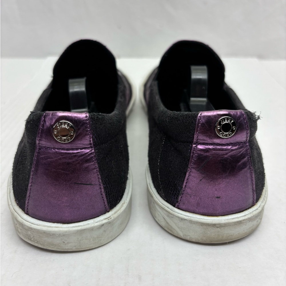 Jimmy Choo Iridescent Purple Slip-On Sneakers, SZ 40.5, box 32 - Picture 5 of 10